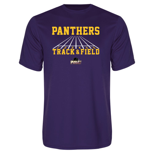  Purple Performance Tee - Track & Field Design