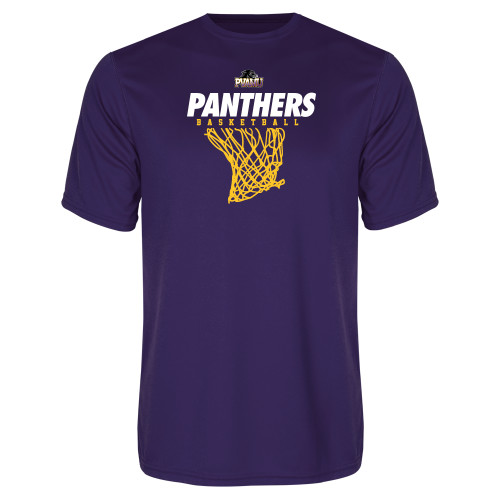  Purple Performance Tee - Basketball Design