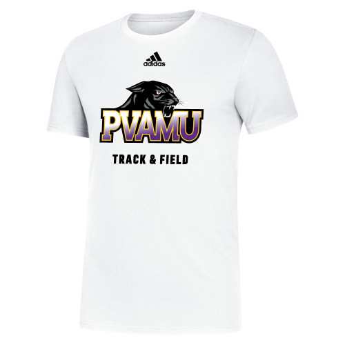  Adidas White Fresh Tee - Adidas PVAMU Track and Field