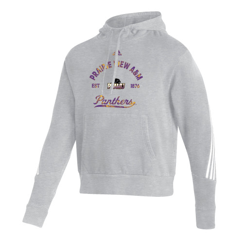  Adidas Medium Grey Heather Pullover Hood - Adidas Repeat Design PVAMU
