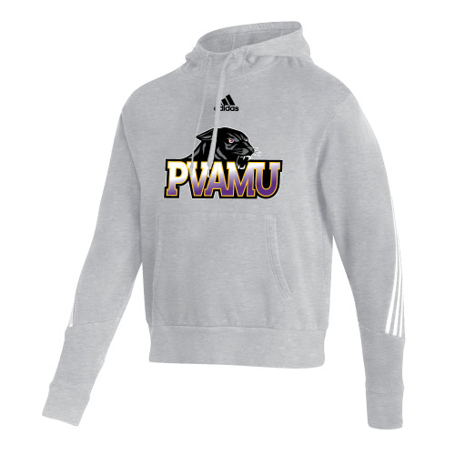  Adidas Medium Grey Heather Pullover Hood - Primary Athletics Mark Adidas