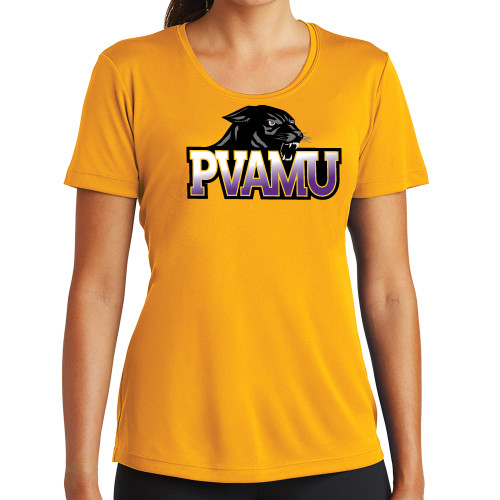  Womens Gold Performance Short Sleeve Tee - Official Logo