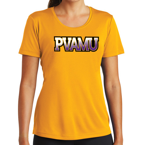  Womens Gold Performance Short Sleeve Tee - PVAMU
