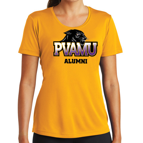  Womens Gold Performance Short Sleeve Tee - Alumni