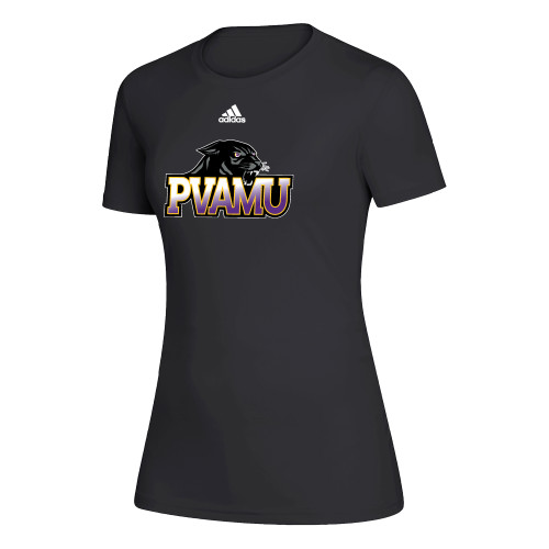  Adidas Womens Black Creator Performance Tee - Primary Athletics Mark Adidas