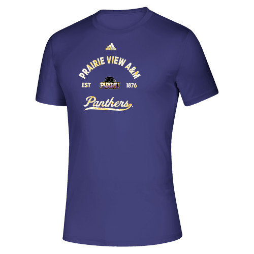  Adidas Purple Creator Performance Tee - Adidas Repeat Design PVAMU