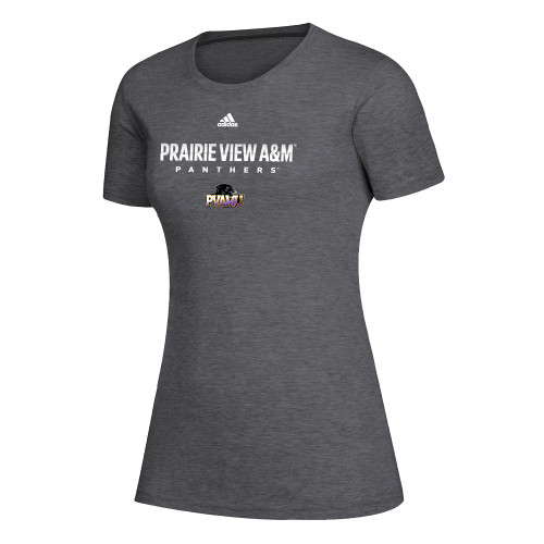  Adidas Womens Dark Grey Heather Creator Performance Tee - Adidas Chrome Design PVAMU