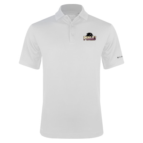  Columbia White Omni Wick Drive Polo - Official Logo