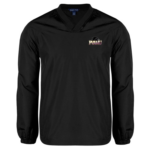  Black V Neck Raglan Windshirt - Official Logo