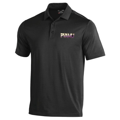  Under Armour Black Performance Polo - PVAMU
