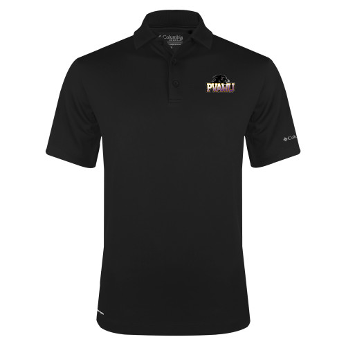  Columbia Black Omni Wick Drive Polo - Official Logo