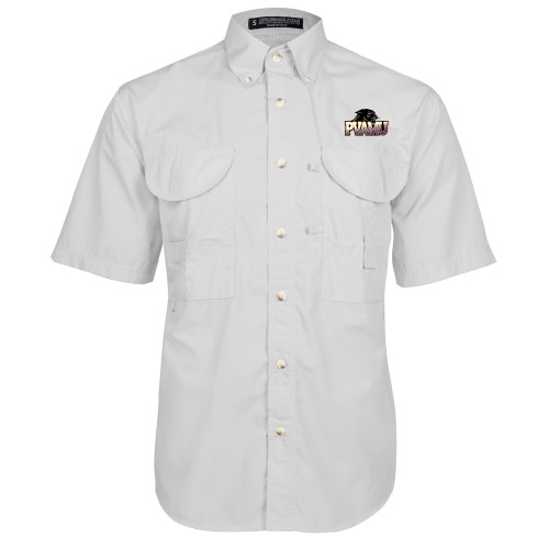  White Fishing Shirt Performance Short Sleeve - Official Logo