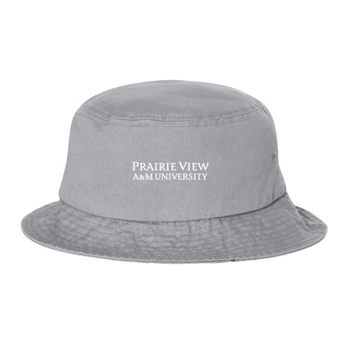  Sportsman Grey Bucket Hat - Word Mark Stacked