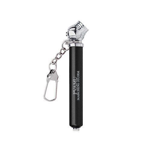  Mini Black Tire Gauge/Keychain - PVAMU Marching Storm Wordmark Engraved