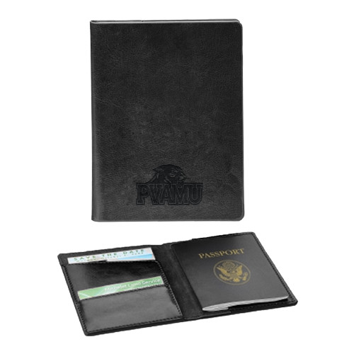  Fabrizio Black RFID Passport Holder - Official Logo Engraved