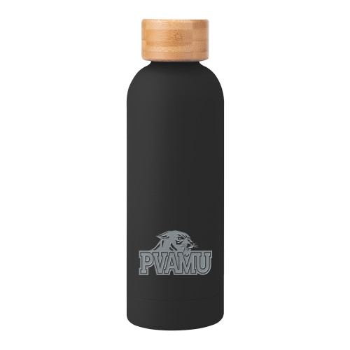  Blair Black Stainless Steel Bottle w/ Bamboo Lid 17 oz - Official Logo Engraved