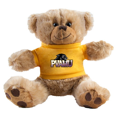  Plush Big Paw 8 1/2 inch Brown Bear w/Gold Shirt - Official Logo
