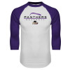 Thumbnail image for  White/Purple Raglan Baseball T Shirt