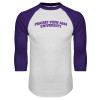 Thumbnail image for  White/Purple Raglan Baseball T Shirt