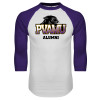 Thumbnail image for  White/Purple Raglan Baseball T Shirt