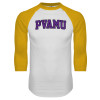 Thumbnail image for  White/Gold Raglan Baseball T Shirt