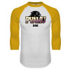 Thumbnail image for  White/Gold Raglan Baseball T Shirt