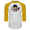 Thumbnail image for  White/Gold Raglan Baseball T Shirt
