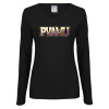 Thumbnail image for  Womens Black Long Sleeve V Neck Tee 