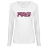 Thumbnail image for  Womens White Long Sleeve V Neck Tee