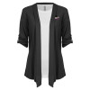 Thumbnail image for  Womens Grey Drape Front Cardigan Sweater