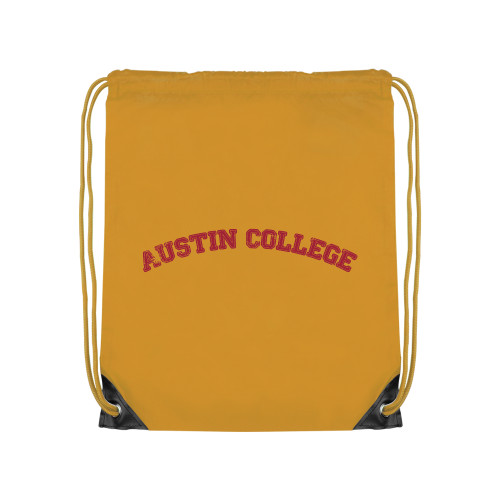  Gold Drawstring Backpack - Austin College Arched