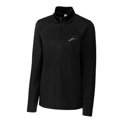 Austin College C&B Womens Black Clique Ice Pique Half Zip