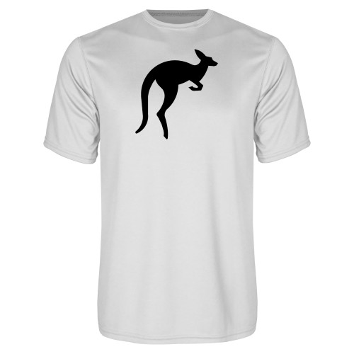  White Performance Tee - Kangaroo Hopping