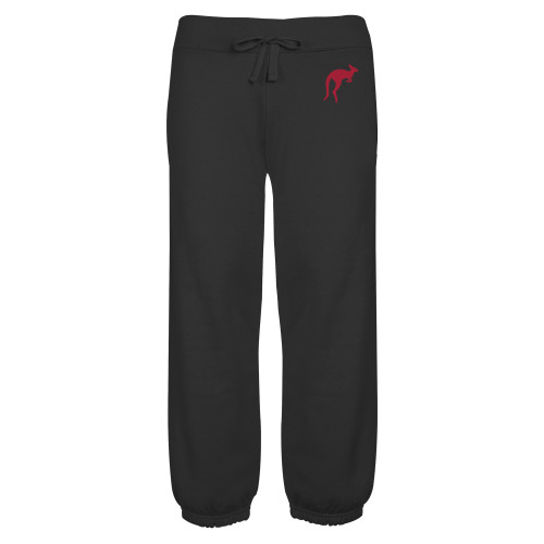  ENZA Womens Black Banded Fleece Capri - Kangaroo Hopping