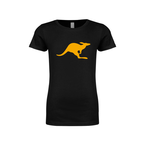  Next Level Girls Black Fashion Fit T Shirt - Kangaroo Running