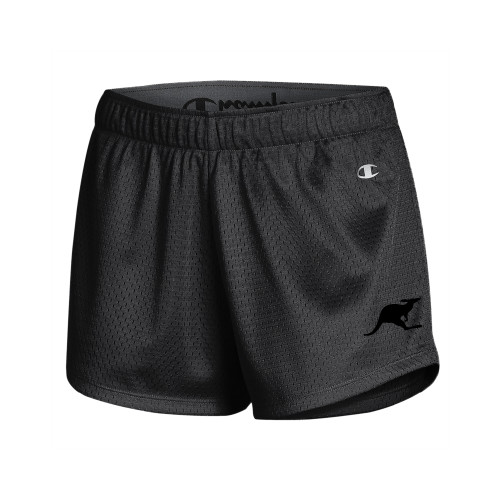  Champion Womens Black Mesh Short - Name of logo here with 80 characters max