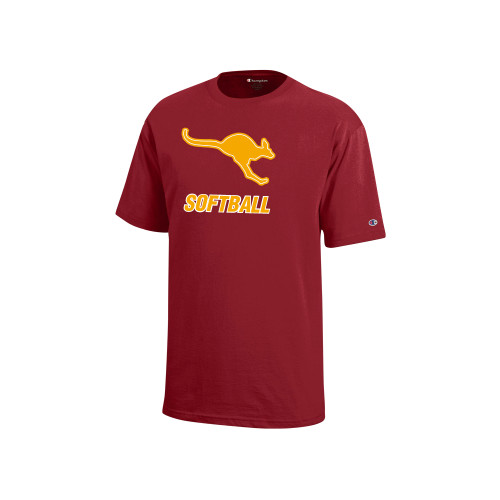  Champion Youth Cardinal Short Sleeve Tee - Softball
