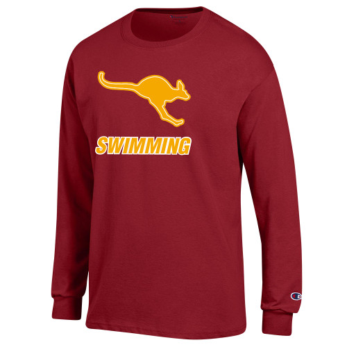  Champion Cardinal Long Sleeve T Shirt - Swimming