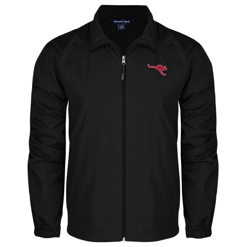  Black Full Zip Wind Jacket - Roo Mascot