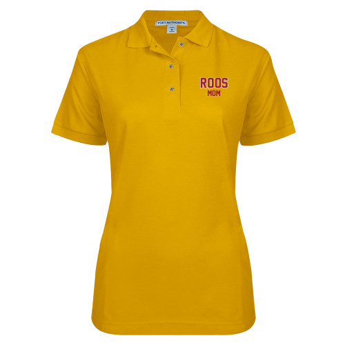  Womens Silk Touch Gold Pique Polo - Mom
