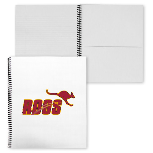  College Spiral Notebook w/Black Coil - Roos