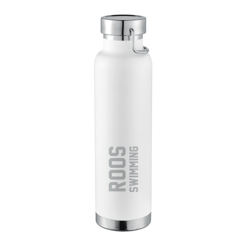  Thor Copper Vacuum Insulated White Bottle 22oz - Swimming Engraved