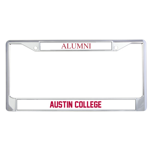  Alumni Metal License Plate Frame in Chrome - Austin College