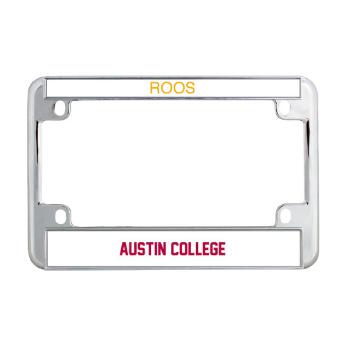  Metal Motorcycle License Plate Frame in Chrome - Austin College