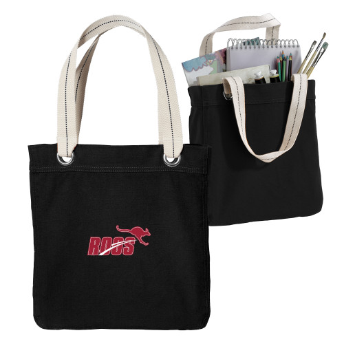  Allie Black Canvas Tote - Roos