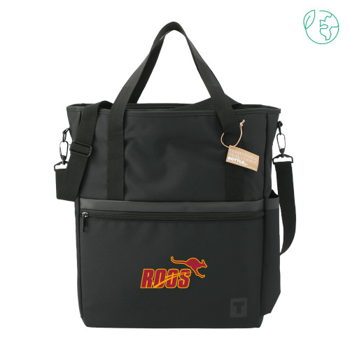  Tranzip Black Recycled Computer Tote - Roos
