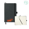 Thumbnail image for  5.5 x 8.5 Black FSC Mix Recycled Leather Bound Journal