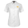 Thumbnail image for  Womens White Twill Button Up Short Sleeve