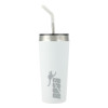 Thumbnail image for  Faye White Vacuum Tumbler w/ Stainless Steel Straw 20 oz