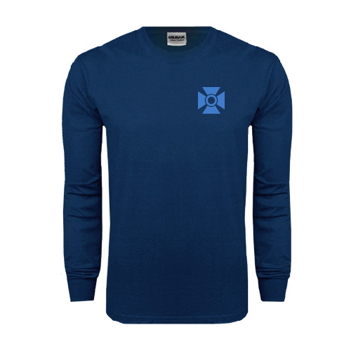 Navy Long Sleeve T-Shirt-Cross